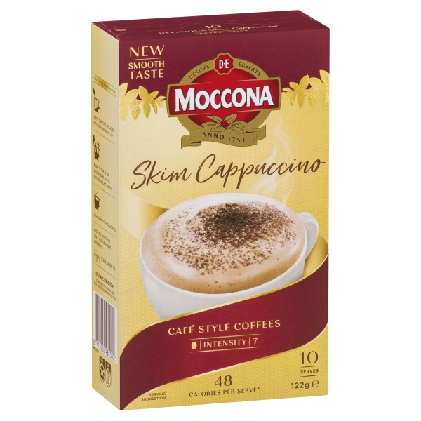 Moccona Coffee Sachets Skim Cappuccino 10 Pack 