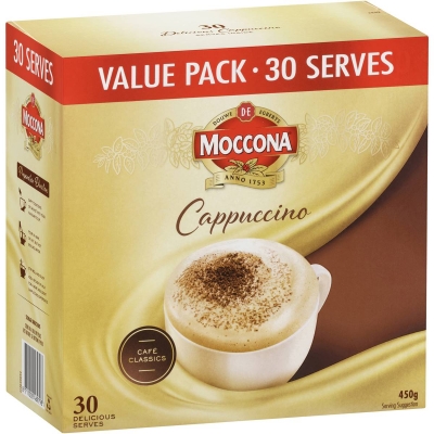 Moccona Coffee Sachets Cappuccino 30 Pack Adelaide s Finest Supermarkets