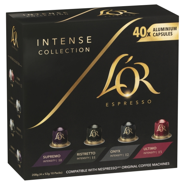 L'Or Espresso Capsules Intense Collection 40 Pack