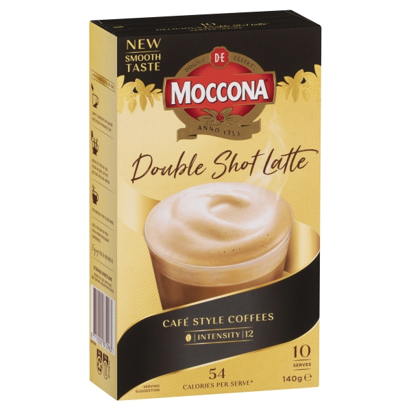 Moccona Coffee Sachets Double Shot Latte 10 Pack