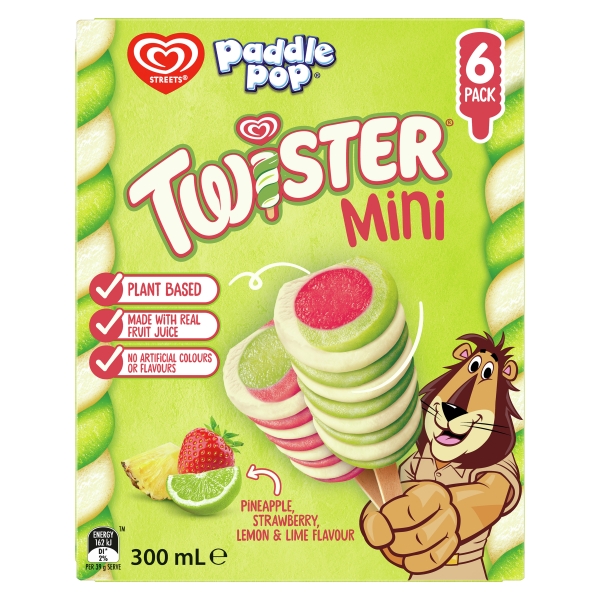 Paddle Pop Twister Mini 6 Pack 300ml