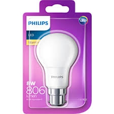 Philips Globe LED Bayonet Cap Warm White 8W