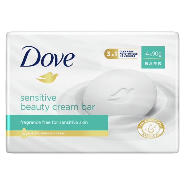 Dove Beauty Cream Bar Sensitive 4 Pack 360g