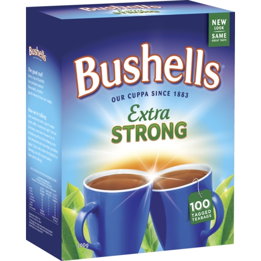 Bushells Tea Bags Blue Label Extra Strong 100 Pack