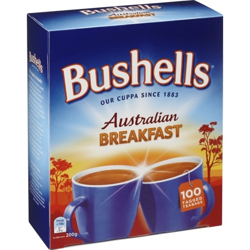 Bushells Tea Bags Australian Breakfast 100 Pack