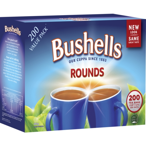 Bushells Tea Bags Rounds 200 Pack 480g