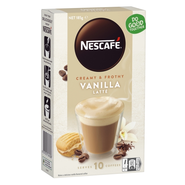 Nescafe Sachets Vanilla Latte 10 Pack