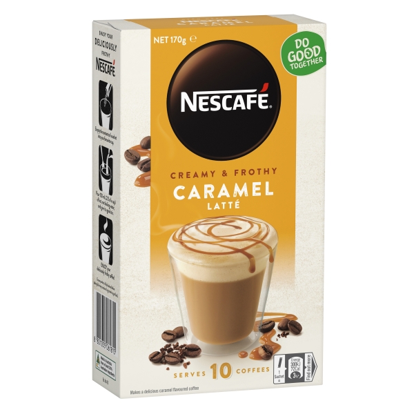 Nescafe Sachets Caramel Latte 10 Pack