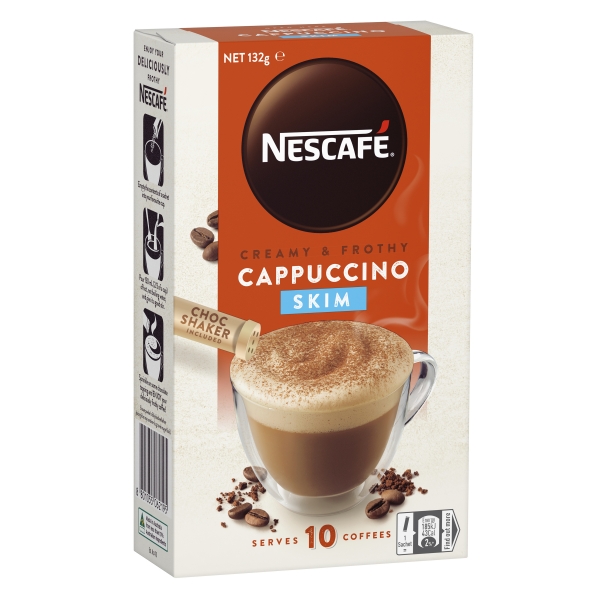 Nescafe Sachets Cappuccino Skim 10 Pack