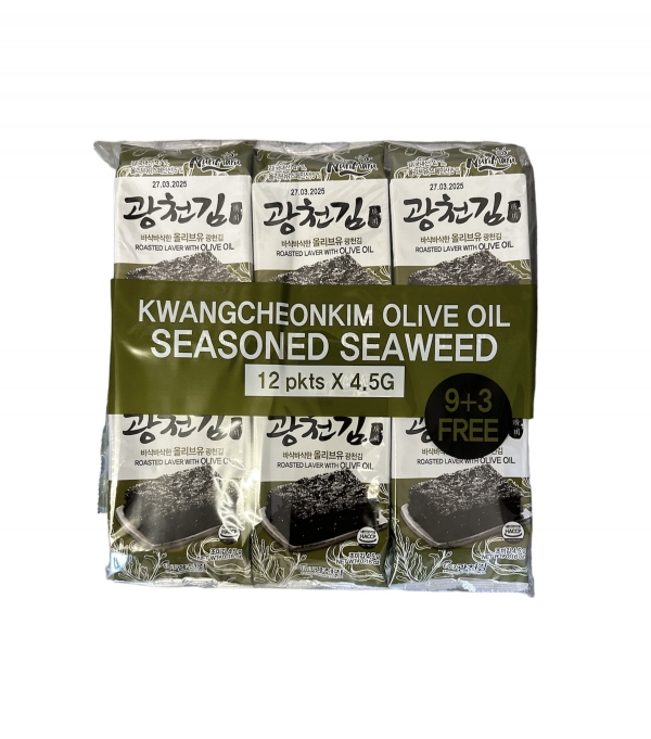 KwangCheonKim Seasoned Seaweed Olive Oil 12 Pack 54g