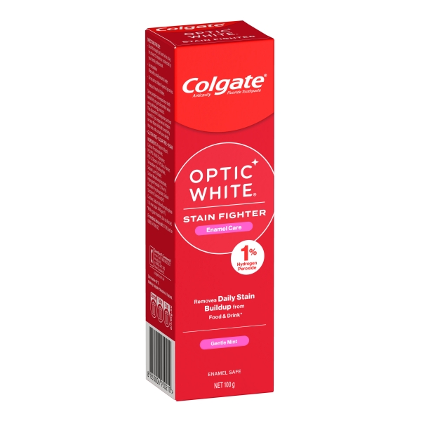 Colgate Toothpaste Optic White Stain Fighter Enamel Care 100g 