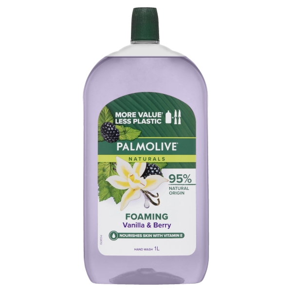 Palmolive Liquid Hand Wash Foaming Refill Vanilla & Berry 1lt