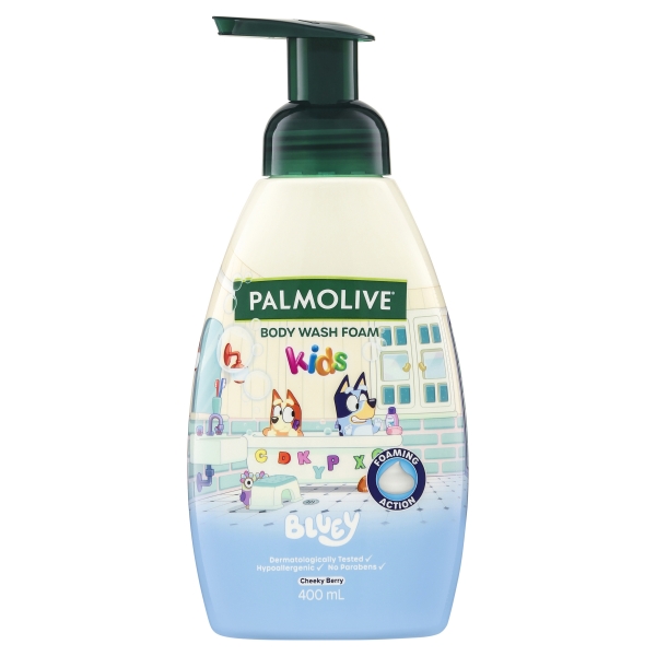 Palmolive Bluey Kids Body Wash Foam Cheeky Berry 400mL