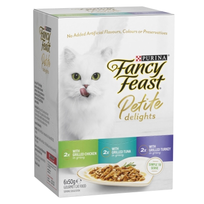 Purina Fancy Feast Petite Delights Chicken Tuna & Turkey 6 x 50g