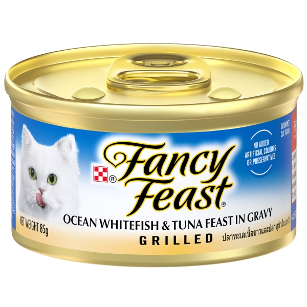 Purina Fancy Feast Cat Food Grilled Ocean Whitefish & Tuna in Gravy 85g