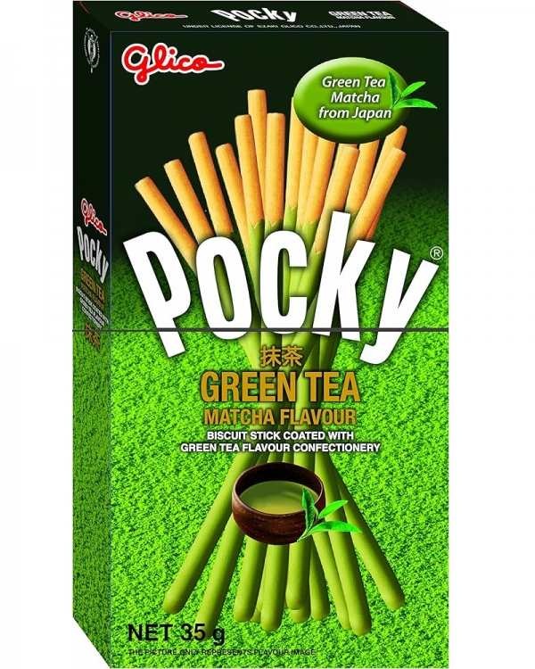 Glico Pocky Biscuit Stick Green Tea 35g