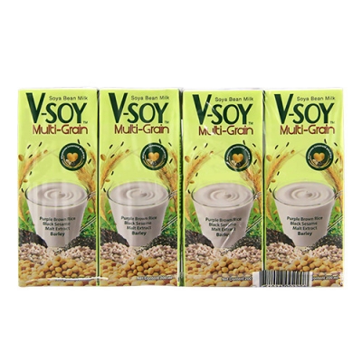 V Soy Soy Milk Multigrain 4 Pack 800ml