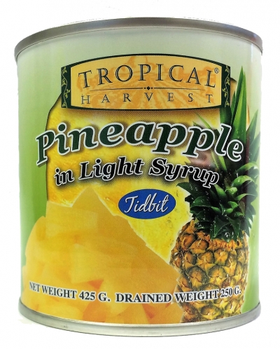 Tropical Harvest Pineapple Tidbits in Light Syrup 425g