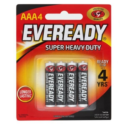 Eveready Batteries Super Heavy Duty AAA 4 Pack