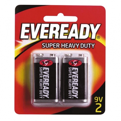 Eveready Batteries Super Heavy Duty 9V 2 Pack