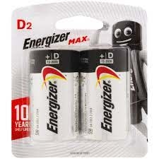 Energizer Batteries Max D 2 Pack