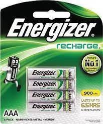 Energizer Batteries Rechargeable AAA 4 Pack