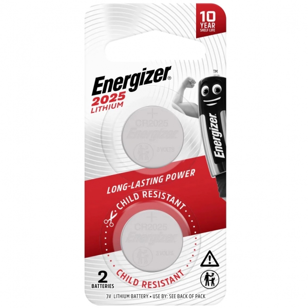 Energizer Battery Lithium 2025 2 Pack