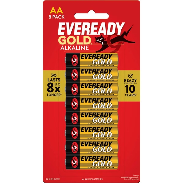 Eveready Batteries Gold Alkaline AA 8 Pack