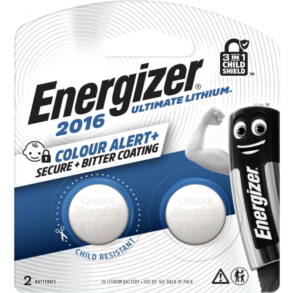 Energizer Battery Ultimate Lithium 2016 2 Pack