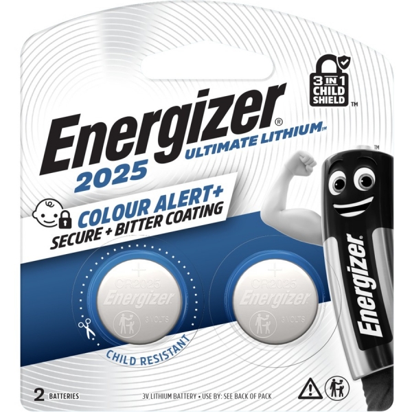 Energizer Battery Ultimate Lithium 2025 2 Pack