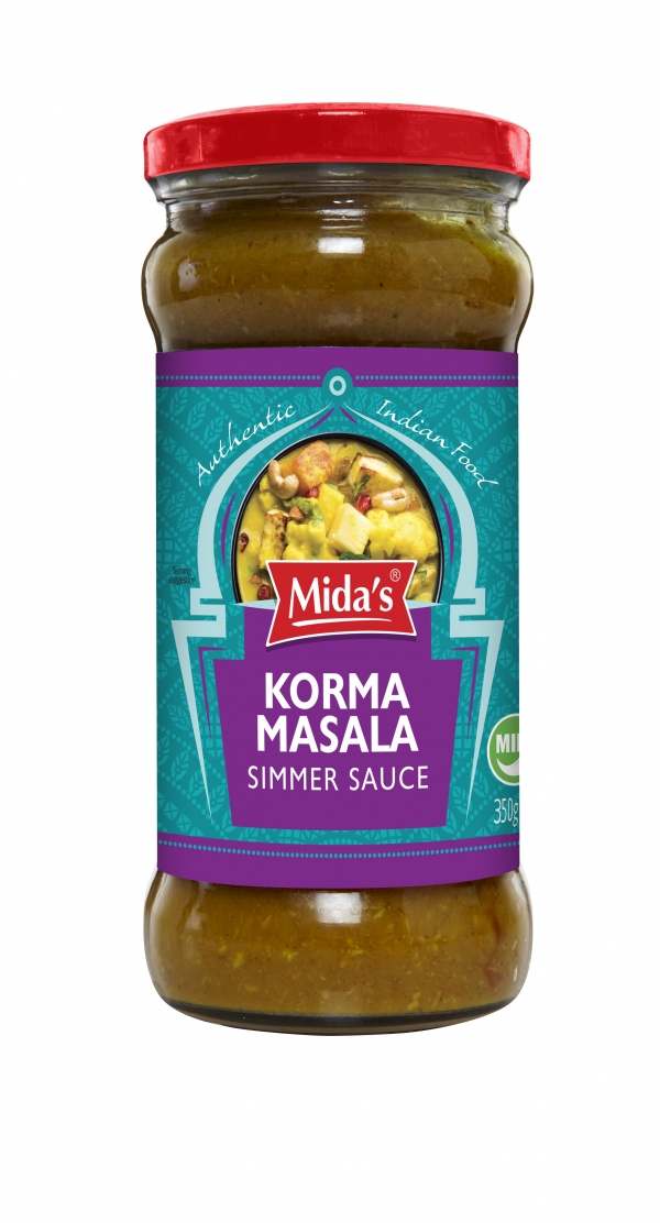 Mida's Korma Masala Simmer Sauce 350g