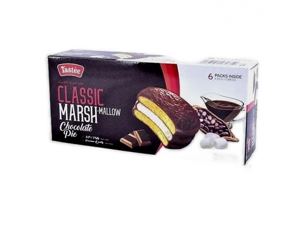 Tastee Marshmallow Chocolate Pie Chocolate 6 Pack 150g