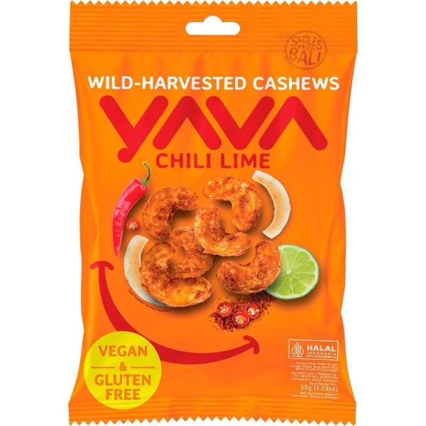 Yava Wild Harvested Cashews Chili Lime 35g