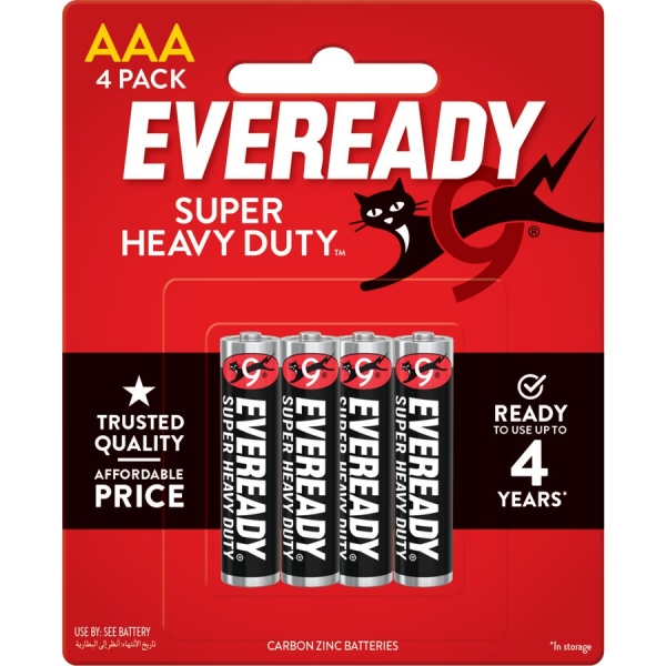 Eveready Batteries Heavy Duty AAA 4 Pack