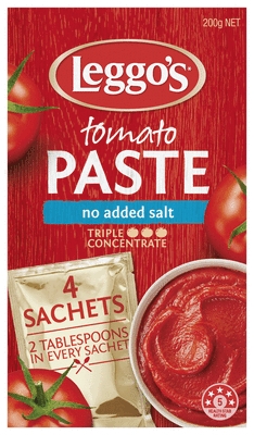 Leggos Tomato Paste No Added Salt Sachets 200g