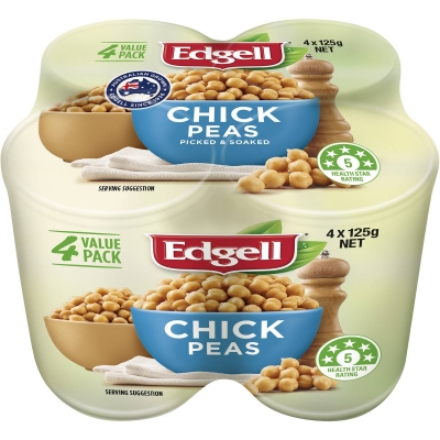 Edgell Chick Peas 4 x 125g