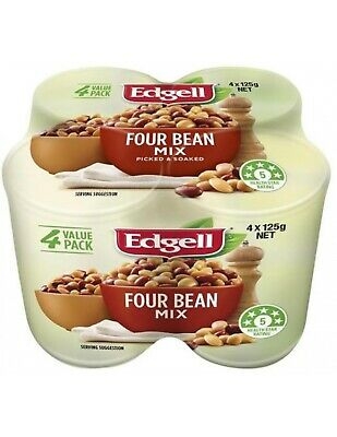 Edgell Four Bean Mix 4 x 125g