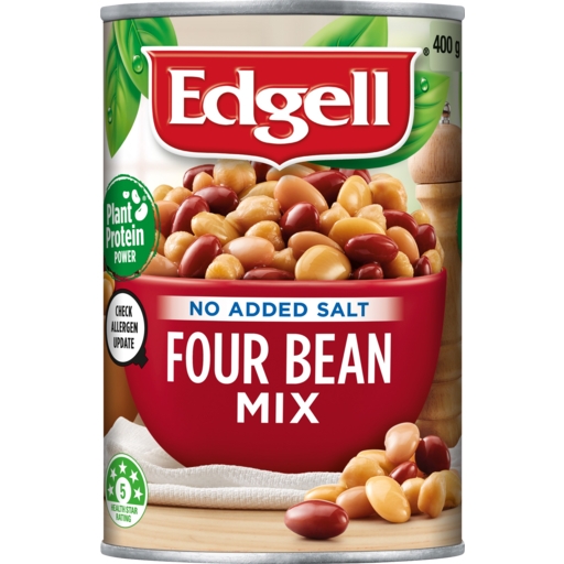 Edgell Four Bean Mix No Added Salt 400g