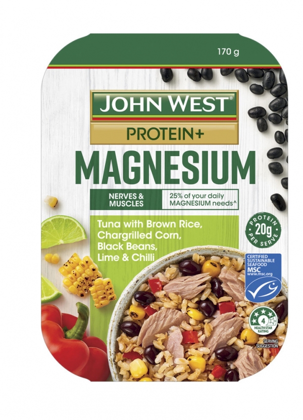 John West Tuna Protein + Magnesium Brown Rice Lime Chilli 170g