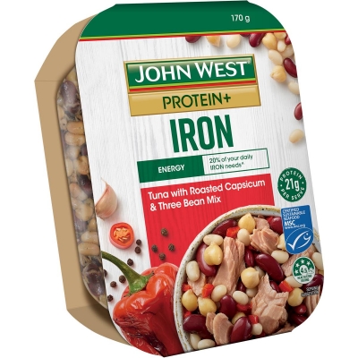 John West Tuna Protein + Capsicum 3 Bean 170g