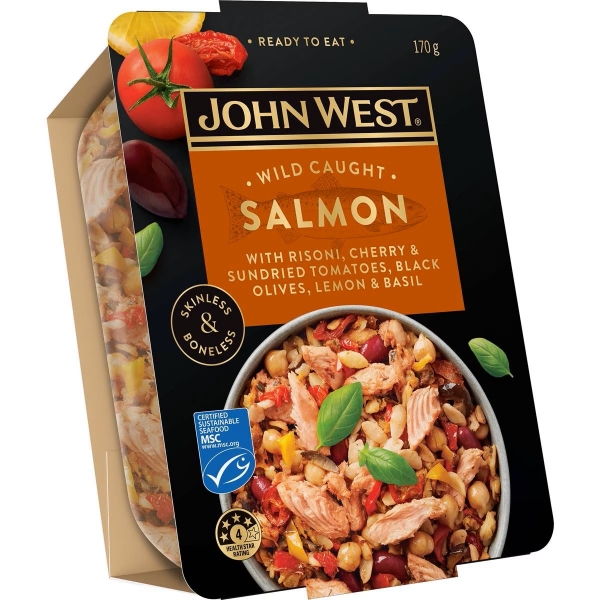 John West Wild Caught Salmon Bowl Tomato Risoni 170g