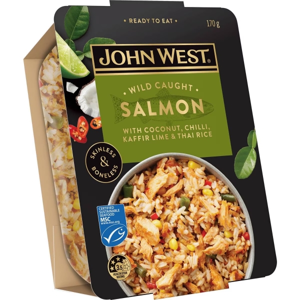 John West Salmon Bowl Coconut, Chilli, Lime & Rice 170g