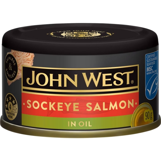 John West Red Salmon Skinless & Boneless 90g