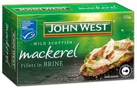 John West Mackerel Fillets In Brine 125g