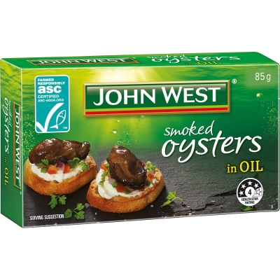 John West Smoked Oysters In Oil 85g