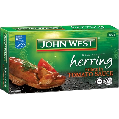 John West Herrings In Tomato Sauce 200g