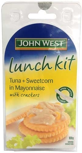 John West Lunch Kit Tuna Sweet Corn 108g