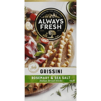 Always Fresh Grissini Rosemary & Sea Salt 125g