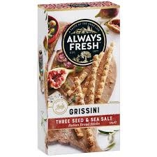 Always Fresh Grissini Three Seed & Sea Salt 125g