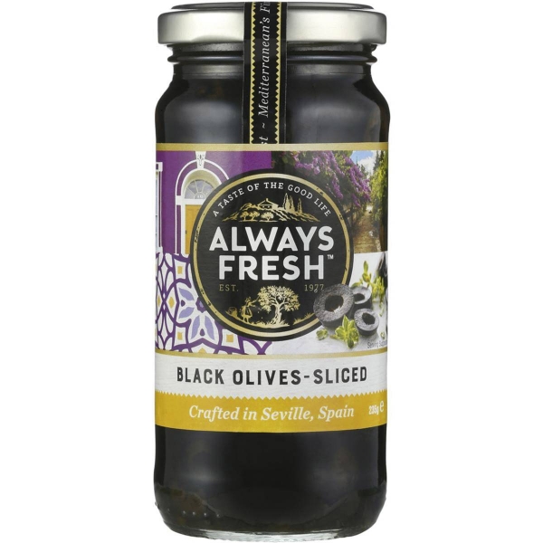 Always Fresh Black Olives Sliced 235g